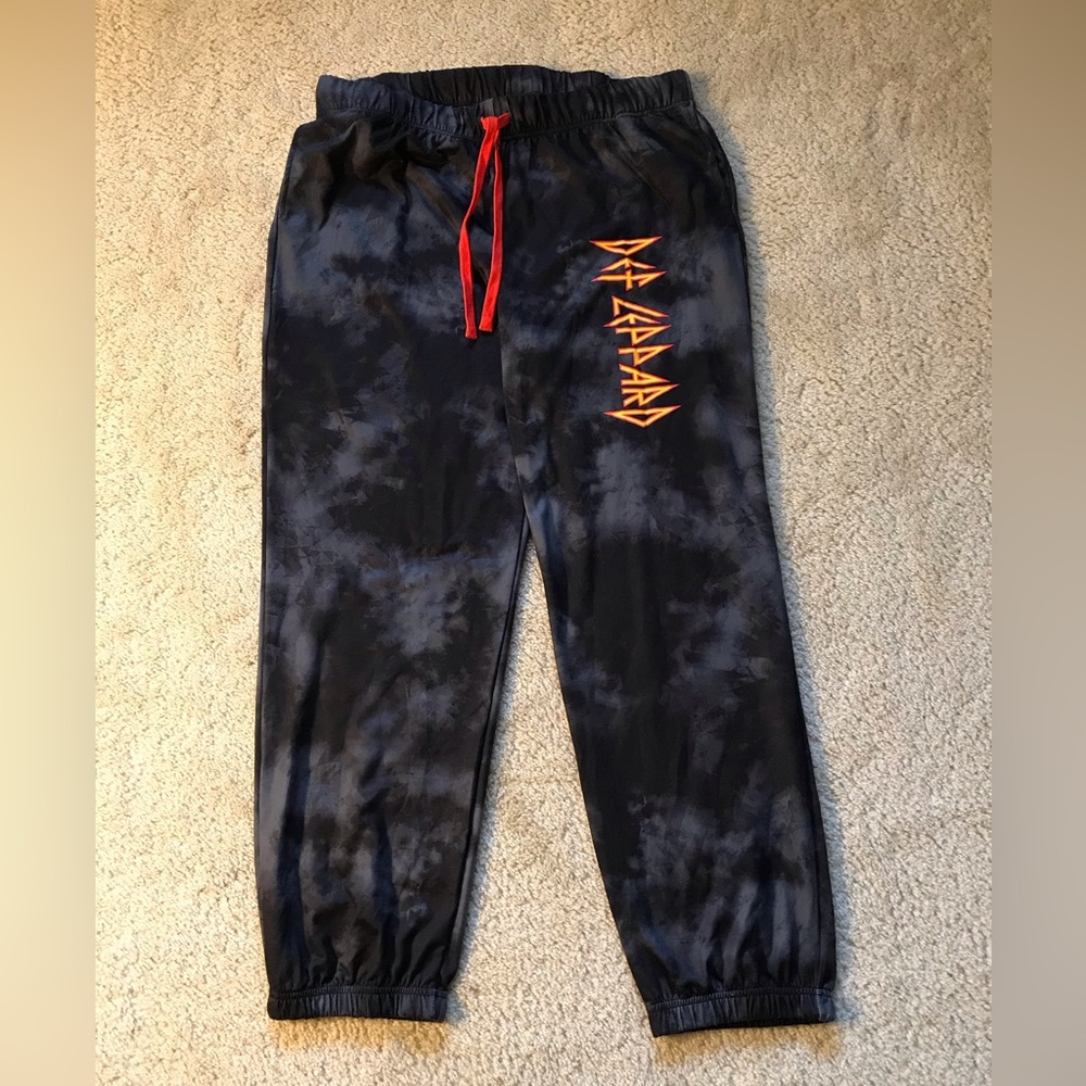 Def Leppard Band Tie Dye PJammy Jogger Pants NWOT